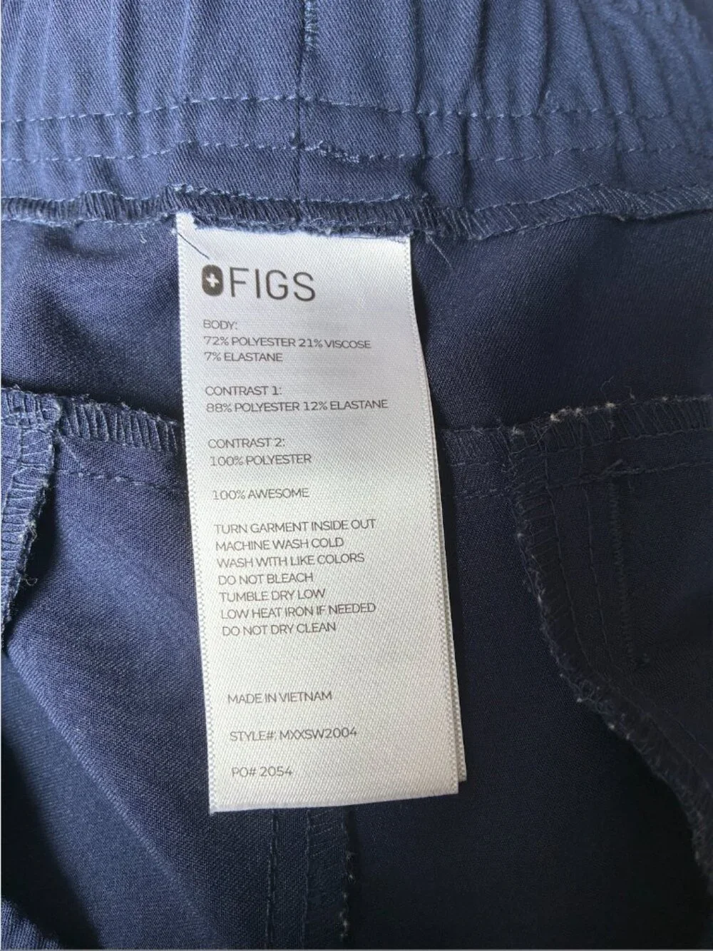 Figs Blue Tansen Jogger Scrub Pants - PO 2054 - Size XL